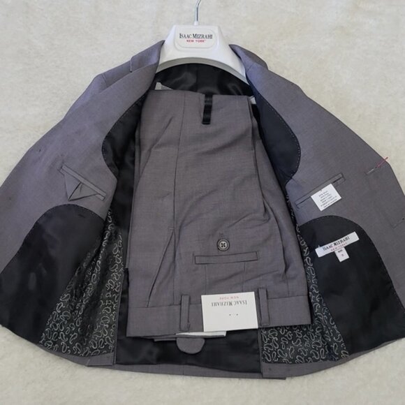 🎁 Isaac Mizrahi Boys Slim 2 Piece Suit - Picture 5 of 7